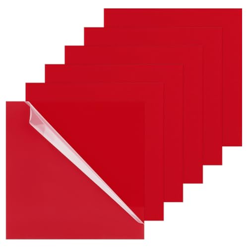 UNICRAFTALE 6 Stk 20cm Rote Acrylplatte Quadratische Acrylplatte Kunststoff Plexiglasplatte Mit Schutzpapier Undurchsichtige Gegossene Plexiglasplatte Quadratische Displayplatten Schild Laserschneiden von UNICRAFTALE