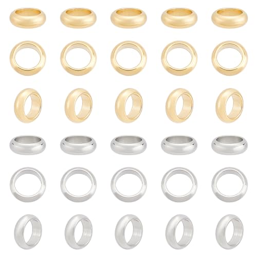 UNICRAFTALE 60 Stück 2 Farben Edelstahl Abstandsperlen Große Loch Rondelle Perlen Lose Metallperlen Kleine Runde Nahtperlen Für DIY Armbänder Halsketten Schmuckherstellung 6 mm UNICRAFTALE 60 Stück 2 Farben Edelstahl Abstandsperlen Große Loch Rondelle Perlen Lose Metallperlen Kleine Runde Nahtperlen Für DIY Armbänder Halsketten Schmuckherstellung 6 mm von UNICRAFTALE