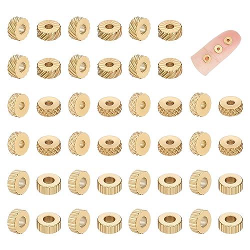UNICRAFTALE 60 Stück 3 Stile 5 mm 304 Edelstahl Gold Perlen Vintage Stil Säulen Abstandsperlen Strukturierte Lose Metall Perlen Für DIY Armbänder Halsketten Schmuckherstellung Loch 1.5 mm von UNICRAFTALE