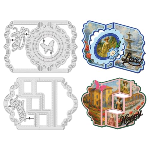 UNICRAFTALE 7 Stück 2 Stile 3D Kartenform Metall Stanzformen Für Die Kartenherstellung Scrapbooking Runde Rechteckige Hintergrund Stanzungen Prägevorlage Für DIY Pop Up Karten Und Fotoalben UNICRAFTALE 7 Stück 2 Stile 3D Kartenform Metall Stanzformen Für Die Kartenherstellung Scrapbooking Runde Rechteckige Hintergrund Stanzungen Prägevorlage Für DIY Pop Up Karten Und Fotoalben von UNICRAFTALE