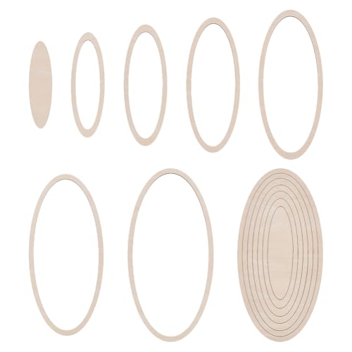 UNICRAFTALE 7 Stück Keramikplatten Formformen Ovale Töpferwerkzeuge Holz Konzentrische Geometrische Figuren Schienen Tonformen Schalen Slump Form Zum DIY Keramikschneiden Drucken Leere Modellierung von UNICRAFTALE