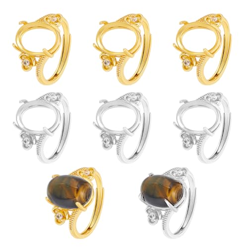 UNICRAFTALE 8 Stück 2 Farben 4 Zinken Ringrohlinge Runde Kristall Ringkomponenten Verstellbarer Krallen Ringrohling Strass Krallen Ringfassungen Edelstein Ringbasen Zur Schmuckherstellung 19mm UNICRAFTALE 8 Stück 2 Farben 4 Zinken Ringrohlinge Runde Kristall Ringkomponenten Verstellbarer Krallen Ringrohling Strass Krallen Ringfassungen Edelstein Ringbasen Zur Schmuckherstellung 19mm von UNICRAFTALE