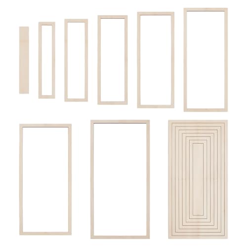 UNICRAFTALE 8 Stück Keramikplatten Formformen Rechteckige Töpferwerkzeuge Holzschienen Set Konzentrischen Geometrischen Figuren Tonschalen Slump Formen Zum Schneiden Und Drucken Rohlingen von UNICRAFTALE