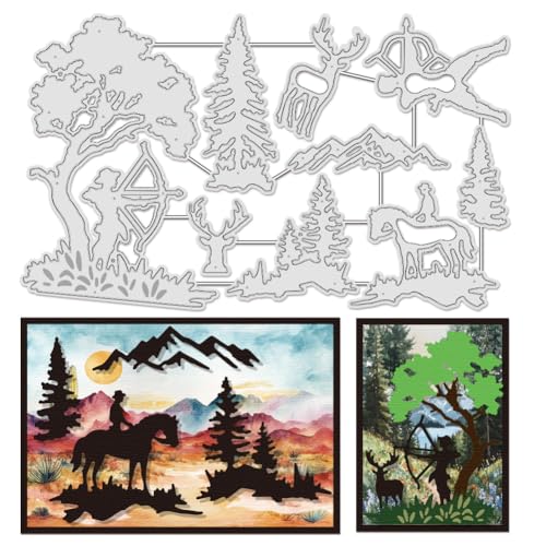 UNICRAFTALE 9 Stück Metall Baum Hintergrund Stanzformen Für Die Kartenherstellung Stanzformen Für Die Jagd Wald Elch Kamel Hirsch Prägeschablonen Schablonenform Für DIY Scrapbooking UNICRAFTALE 9 Stück Metall Baum Hintergrund Stanzformen Für Die Kartenherstellung Stanzformen Für Die Jagd Wald Elch Kamel Hirsch Prägeschablonen Schablonenform Für DIY Scrapbooking von UNICRAFTALE
