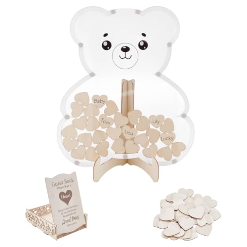 UNICRAFTALE Bär Babyshower Erinnerung Taufbuch Gästebuch Babyparty Holz Gästebuch Fotoalbum Geschenk Dekorationen Mit Sternen Für Schild Bilderrahmen Für Mütter Andenken Geburtstagsfeiern Babyparty UNICRAFTALE Bär Babyshower Erinnerung Taufbuch Gästebuch Babyparty Holz Gästebuch Fotoalbum Geschenk Dekorationen Mit Sternen Für Schild Bilderrahmen Für Mütter Andenken Geburtstagsfeiern Babyparty von UNICRAFTALE
