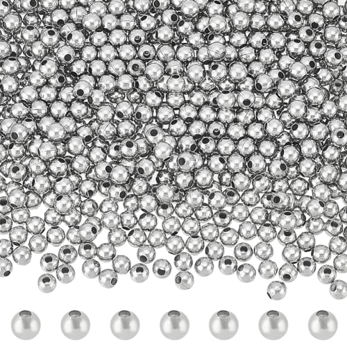 UNICRAFTALE Ca 1000 Stk Runde Abstandsperlen 4mm Lose Perlen Edelstahl Rondelle Perlen Metall Abstandsperlen Hohle Runde Nahtperlen Für DIY Armbänder Halsketten Schmuck Herstellung UNICRAFTALE Ca 1000 Stk Runde Abstandsperlen 4mm Lose Perlen Edelstahl Rondelle Perlen Metall Abstandsperlen Hohle Runde Nahtperlen Für DIY Armbänder Halsketten Schmuck Herstellung von UNICRAFTALE