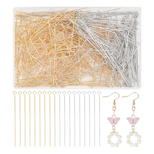 UNICRAFTALE Ca. 400 Stück Edelstahlkopf Gerader Kopfstift Mit 2 mm Loch Metallösenstifte Kopfstifte Beschläge Für Die Herstellung von Ohrringen Armbändern Und Schmuck UNICRAFTALE Ca. 400 Stück Edelstahlkopf Gerader Kopfstift Mit 2 mm Loch Metallösenstifte Kopfstifte Beschläge Für Die Herstellung von Ohrringen Armbändern Und Schmuck von UNICRAFTALE