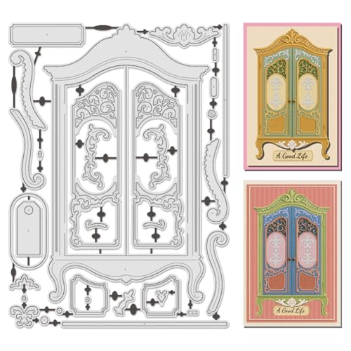UNICRAFTALE Metall-Stanzschablonen für Kleiderschrank, Kleidung, für die Kartenherstellung, Kleiderschrank, Tür, Stanzformen, Spitzenrand, Schränke, Prägeschablonen für selbstgemachte Fotoalben UNICRAFTALE Metall-Stanzschablonen für Kleiderschrank, Kleidung, für die Kartenherstellung, Kleiderschrank, Tür, Stanzformen, Spitzenrand, Schränke, Prägeschablonen für selbstgemachte Fotoalben von UNICRAFTALE