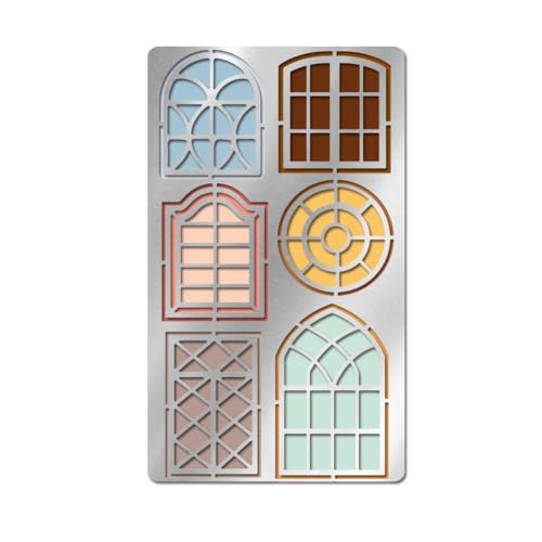 UNICRAFTALE Metallschablonen zum Basteln, Holzbrennen, Fenster- und Türschablone, Edelstahl, wiederverwendbar, Gothic-Fensterschablone, Vintage, Bogen, Holzschnitzvorlage für DIY, Scrapbooking UNICRAFTALE Metallschablonen zum Basteln, Holzbrennen, Fenster- und Türschablone, Edelstahl, wiederverwendbar, Gothic-Fensterschablone, Vintage, Bogen, Holzschnitzvorlage für DIY, Scrapbooking von UNICRAFTALE