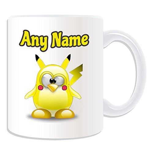 Electric-Tasse mit Pikachu-Motiv, personalisierbar, Weiß von UNIGIFT