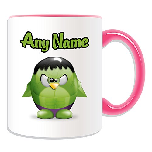 Personalisierbares Geschenk – Hulk-Tasse (Pinguin-Film-Design, Farboptionen) – jeder Name Nachricht auf Ihrem einzigartigen – Film Superhelden Marvel Comics Avengers Incredible Bruce Banner von UNIGIFT