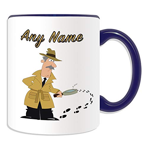 Personalisiertes Geschenk – Detektiv-Tasse (Beruf Design Farbe) jede Namensnachricht einzigartig – Job Sherlock Holmes Agency Law Police Officer Investigator von UNIGIFT