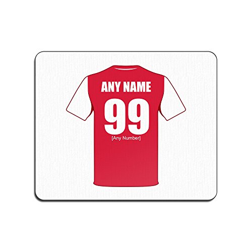 Personalisiertes Geschenk – Arsenal-Mauspad (Fußballclub-Design, Farboptionen) – jeder Name/Nachricht auf Ihrem einzigartigen Pad-Mauspad – The Gunners von UNIGIFT