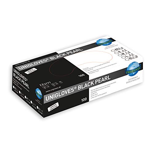 1000 Stk. Unigloves Black Pearl Nitril-Handschuhe SCHWARZ Gr.M von UNIGLOVES