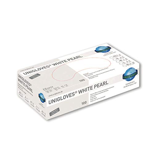 NITRIL White Pearl Handschuhe, Disp. box a 100 Handschuhe extra groß/ XL von UNIGLOVES