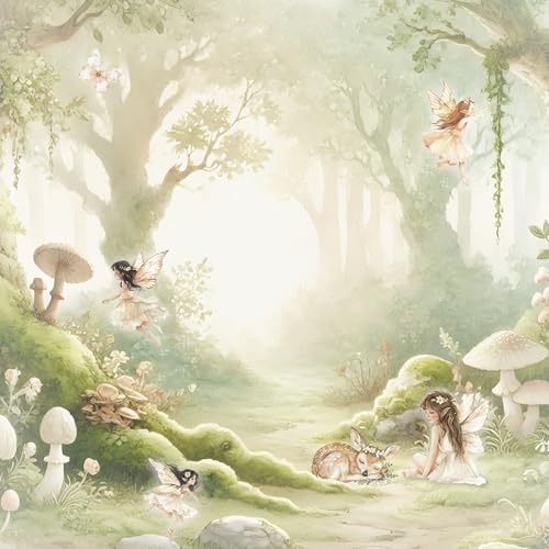 UNIK Nordic Kindertapete Feenwald 350 x 250 cm – Magische Waldtapete für Kinderzimmer – Feen, Bäume & Tiere – Abwaschbar und pflegeleicht – Dekoration für Kinderzimmer UNIK Nordic Kindertapete Feenwald 350 x 250 cm – Magische Waldtapete für Kinderzimmer – Feen, Bäume & Tiere – Abwaschbar und pflegeleicht – Dekoration für Kinderzimmer von UNIK Nordic