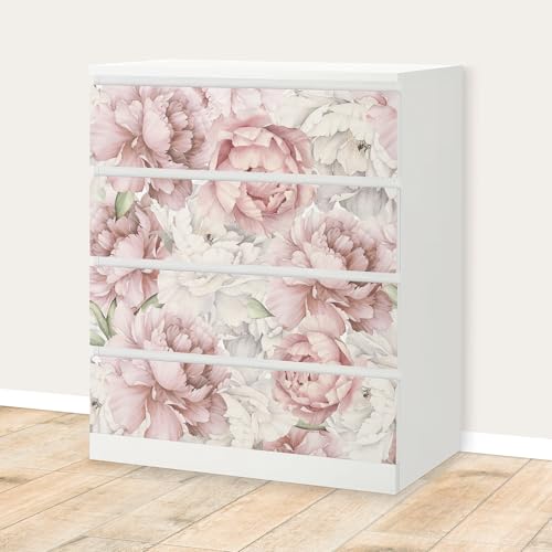 Unik Nordic Aufkleber Set Blooming Spring für MALM Kommode mit 80 cm Schrankbreite, 4 Schubladen-Folien, Sticker für Schrank, Möbelfolie fürs Kinderzimmer, Schrankfolie für Kinder Unik Nordic Aufkleber Set Blooming Spring für MALM Kommode mit 80 cm Schrankbreite, 4 Schubladen-Folien, Sticker für Schrank, Möbelfolie fürs Kinderzimmer, Schrankfolie für Kinder von UNIK Nordic