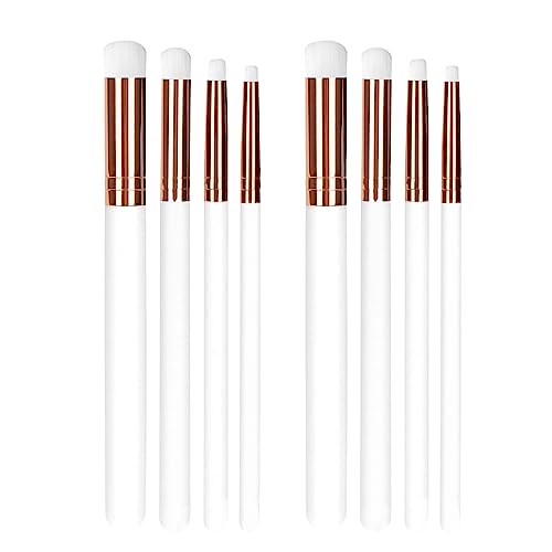 UNIMEIX Mini-Pinsel-Set für Malerei, Trockenpinsel, Detail-Pinsel-Set, Synthetik, Weiß, Hobby-Detail-Mischpinsel für müheloses Aquarellmalen, 8 Stück von UNIMEIX