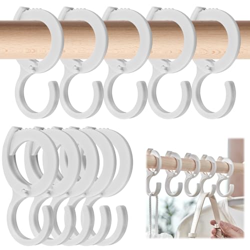 20 Stück Haken für Kleiderstange, S Haken, Haken zum Einhängen, Anti-Drop Aufhänger Aufhängehaken für kleiderstange Schrank, Küchenleiste, Handtuch, Pflanzen, Kaffeetassen(Weiß) von UNINGYI