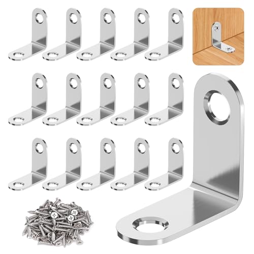 30 Stück Winkelverbinder 30×30mm, Metallwinkel 90 grad Edelstahl Winkel, Eckwinkel Möbelwinkel, Winkel Metall Mit Schraube für Anbau Winkel Bracket Möbel Tabelle Stuhl Bücherregal von UNINGYI
