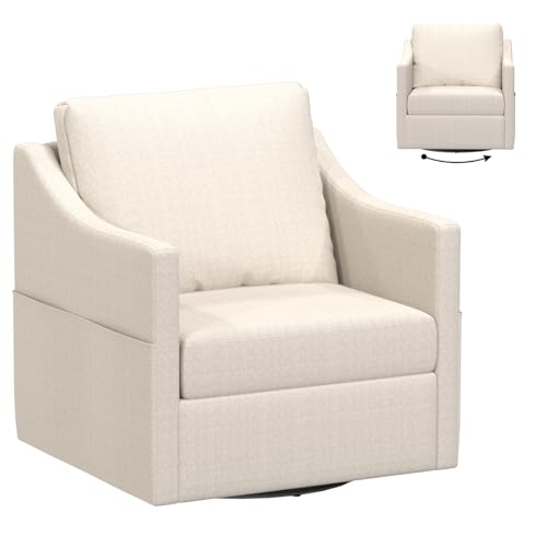 UNIONLINE Sessel gemütlich Loungesessel Clubsessel mit 360° Drehung, Metallgestell drehbar Lesesessel aus mit ergonomische Rückenlehne, Drehsofa für Wohnzimmer, Schlafzimmer, Wartezimmer & Büro, Beige UNIONLINE Sessel gemütlich Loungesessel Clubsessel mit 360° Drehung, Metallgestell drehbar Lesesessel aus mit ergonomische Rückenlehne, Drehsofa für Wohnzimmer, Schlafzimmer, Wartezimmer & Büro, Beige von UNIONLINE