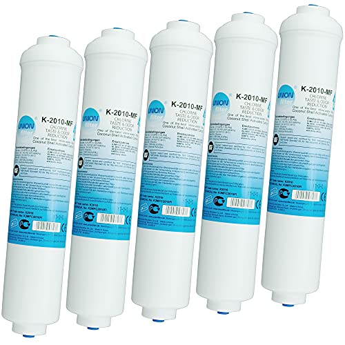 UN-5. 5er Pack UNION Kühlschrankfilter für Kühlschrank Samsung, AEG, LG, Side by Side. Wasserfilter extern. Schlauch Anschluss ist fest integriert. von UNIONfilter