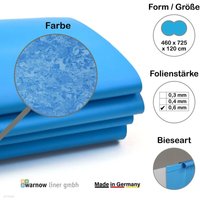 Premium Poolfolie für Achtformpool, 725 cm x 460 cm x 120 cm, Stärke: 0,6 mm, marmoriert von UNIPOOL