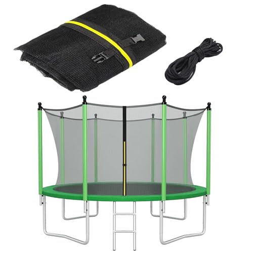Trampolin Sicherheitsnetz 366cm, Trampolin Netz Innenliegend Netz Mit Reißverschluss, UV-beständiges Ersatznetz, Geeignet Für 8 Stangen,Trampolin Ersatzteile von UNIPRIMEBBQ