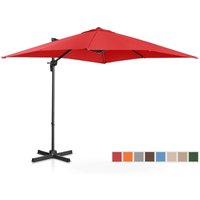 Sonnenschirm Gartenschirm Marktschirm Garten Ampelschirm rot 250 cm upf 50+ von UNIPRODO