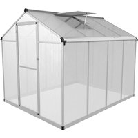 Uniprodo - Gewächshaus Treibhaus Pflanzenhaus Aluminium + Polycarbonat 242 x 190 x 195 cm von UNIPRODO