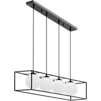 Uniprodo - Pendelleuchte mit vier Glaskugeln G9 4 x 30 w Pendellampe Hängelampe Deckenlampe von UNIPRODO