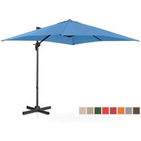 Uniprodo - Sonnenschirm Gartenschirm Marktschirm Balkon Ampelschirm blau 250 cm viereckig von UNIPRODO