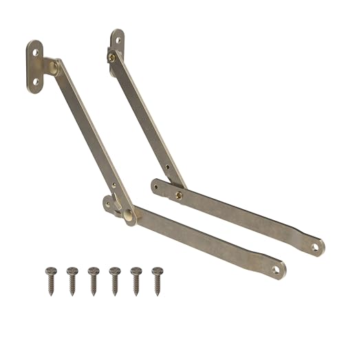 Robustes vermessingtes Deckelscharnier SH2-SAB in Antik-Messing-Optik, 1 Paar, Deckelstützscharniere für Schreibtisch, Truhe, Kiste Robustes vermessingtes Deckelscharnier SH2-SAB in Antik-Messing-Optik, 1 Paar, Deckelstützscharniere für Schreibtisch, Truhe, Kiste von UNIQANTIQ HARDWARE SUPPLY