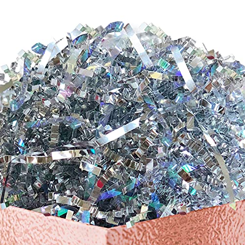 UNIQOOO 0,9 kg metallisch schillerndes Silber, knisterndes Papier, geschredderter Füllstoff, glitzerndes Kristall, Einhorn-Silber-Papierschnipsel, Bastgewebe, Bastel-Bettwäsche-Kissen, für UNIQOOO 0,9 kg metallisch schillerndes Silber, knisterndes Papier, geschredderter Füllstoff, glitzerndes Kristall, Einhorn-Silber-Papierschnipsel, Bastgewebe, Bastel-Bettwäsche-Kissen, für von UNIQOOO