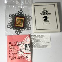 1990 Usps Stamp Ornament Traditionelle Weihnachten Schneeflocke Urlaub Antonello National Galerie Madonna Kind Jungfrau Maria Jesus Limitierte von UNIQUETREASUREFREAK