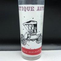 Antique Autos Glas Glas Vintage Automobilscheibe Auto Lkw Sammler Tasse Becher Glaswaren Mann Höhle Bar 1900 Oldsmobile von UNIQUETREASUREFREAK