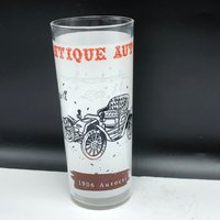 Antique Autos Glas Glas Vintage Automobilscheibe Auto Lkw Sammler Tasse Becher Glaswaren Mann Höhle Bar 1906 Badeanzüge Strand Frau von UNIQUETREASUREFREAK