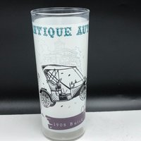 Antique Autos Glas Glas Vintage Automobilscheibe Auto Lkw Sammler Tasse Becher Glaswaren Mann Höhle Bar 1908 Buick Kroketten Cricket von UNIQUETREASUREFREAK