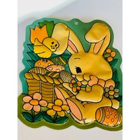 Osterdekoration Vtg Antikes Kaninchen Anthropomorph 12x10 Embossed Hunt Bc2 von UNIQUETREASUREFREAK