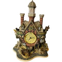 Vaterzeit Cottage Mantel Uhr Herbert Signiert England Figur Kapitäne Keep Castle Meerjungfrau Selten Groß Schwer von UNIQUETREASUREFREAK