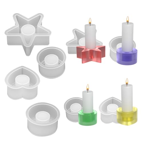 4 Stück Epoxidharz-Form, Epoxidharz-Untersetzer-Form für Aufbewahrungsbox mit Untersetzer, Harzform, DIY-Esstisch und Heimdekoration von UNISOPH