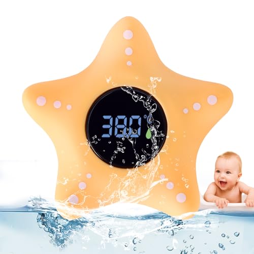 UNISOPH Badethermometer Baby, Badethermometer Mit Led-Licht-Temperatur-Warnfunktion, Badewannenthermometer Mit Hochauflösendem Touchscreen Geeignet Für Kinderbadewanne von UNISOPH