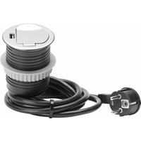 Unitec - Einbausteckdosenleiste 1-Fach 1,5m mit usb, H05VV-F3 G1,5 mm Verlängerungskabel von Unitec