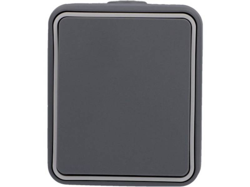 UNITEC Aufputz-Steckdose Unitec Aus-Wechselschalter Feuchtraum Mini von UNITEC