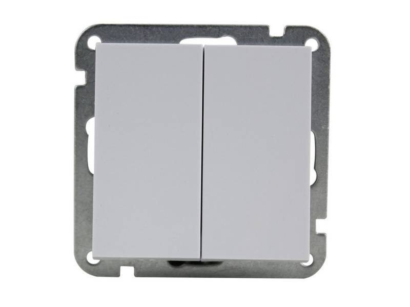 UNITEC Aufputz-Steckdose Unitec Serienschalter Imola mit Wippe ultraweiß von UNITEC