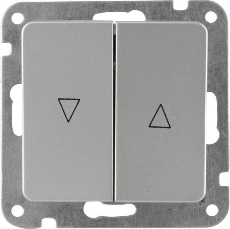 UNITEC Aufputz-Steckdose Unitec Jalousie-Taster LeMans Serie 603 silber von UNITEC