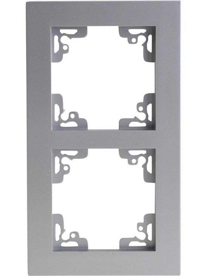 UNITEC Lichtschalter Unitec Abdeckrahmen 2-fach Melbourne, silber von UNITEC