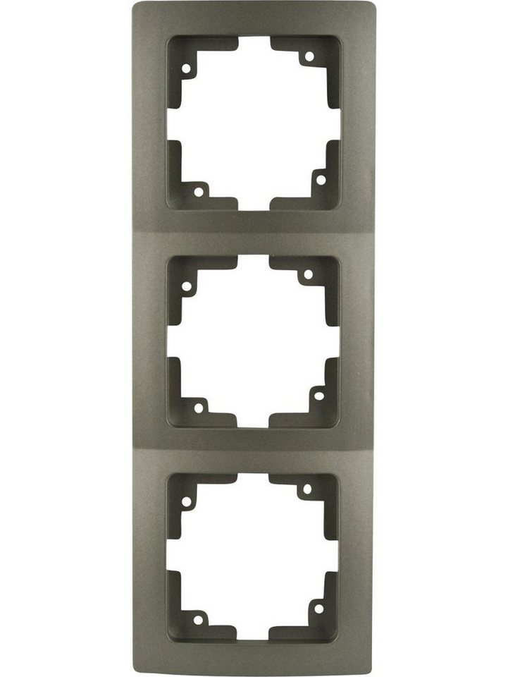 UNITEC Lichtschalter Unitec Abdeckrahmen Monaco 3-fach platin UNITEC Lichtschalter Unitec Abdeckrahmen Monaco 3-fach platin von UNITEC