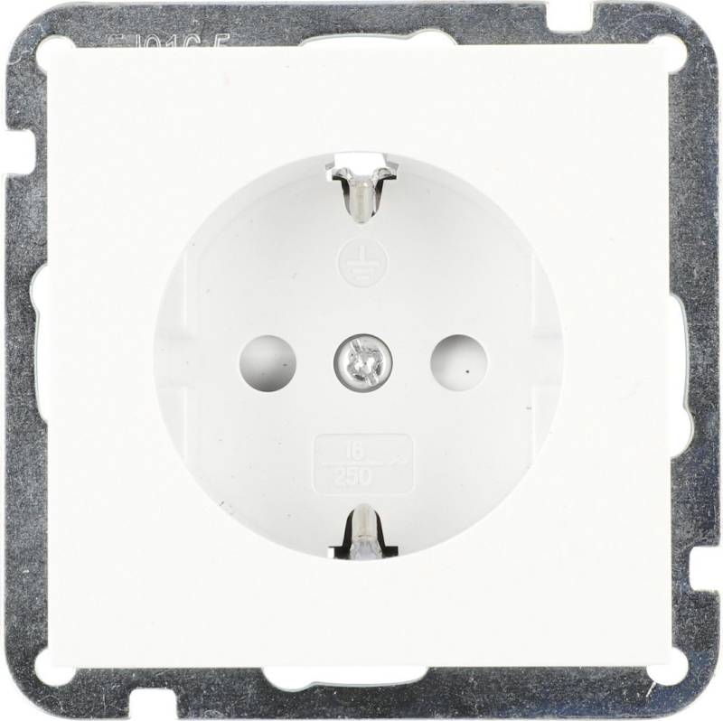 UNITEC Lichtschalter Unitec Steckdose mit Berührschutz ultraweiß, Serie von UNITEC