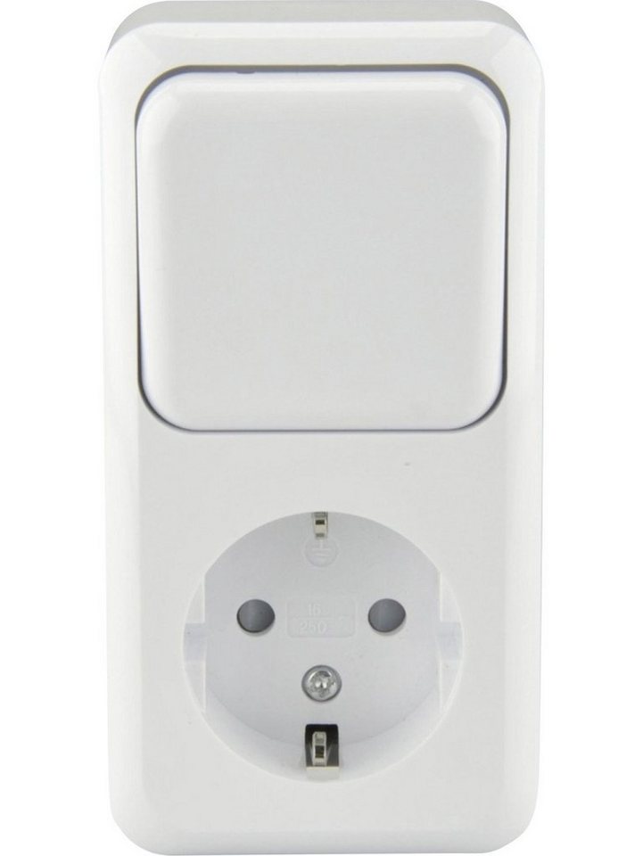 UNITEC Schalter Unitec Kombination Aufputz weiß, Serie Standard von UNITEC